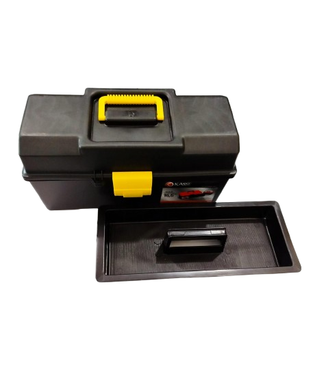 CAJA PLASTICA C/BANDEJA TAPA ALTA 16,5"